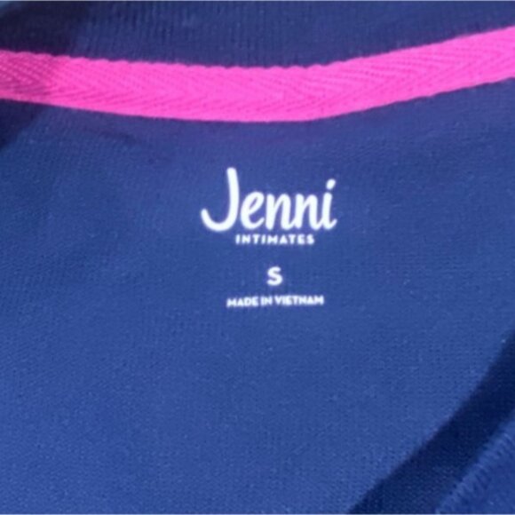 Jenni intimates Womens Soft, Long Sleeve Pajama Shirt-Navy Blue-Small-NWT - Picture 3 of 5